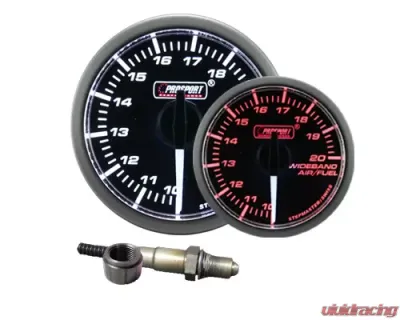 Prosport Performance Wideband Air Fuel Ratio with Bosch O2 Sensor Gauge Kit | Peak Warning - 216SMWAAFRWNCL-WO-SF