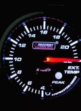 Prosport Performance Exhaust Gas Temp | Elec with Sender with Warning | Peak Hold                                     - 216SMWGEGTSWL270-PK.F - Image 3
