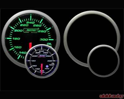 Prosport Performance Oil Temperature Electric with Sender with Warning | Peak Hold - 216SMWGOTSWL270-PK.F