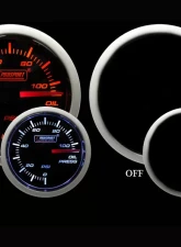 Prosport Performance Oil Pressure Gauge Electrical with Sender Amber | White 60mm                                     - 238BFWAOP270.PSI - Image 3