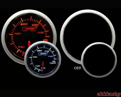 Prosport Performance Oil Temperature Gauge Electrical with Sender Amber | White 60mm - 238BFWAOT270.F