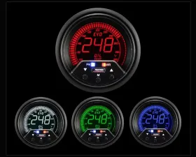 Prosport Performance Premium Oil Temp 4 Color with Sender Peak | Warn Mitsubishi Evolution X 08-15