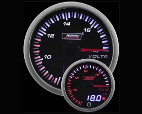 Prosport Performance Volt Gauge Dual Display Amber | White
