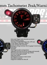 Prosport Performance Tachometer 3 Color 80mm 3 0.0625-Inch                                     - 314SMTASWL270-PK - Image 3