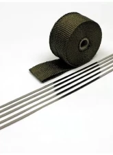 Prosport Performance Titanium Header Wrap 25-Foot Roll with 5 Stainless Steel Zip Ties                                     - HEA-Wrap Kit-TIT-25 - Image 2