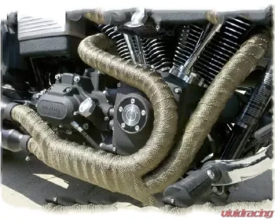 Prosport Performance Titanium Header Wrap 25-Foot Roll with 5 Stainless Steel Zip Ties - HEA-Wrap Kit-TIT-25