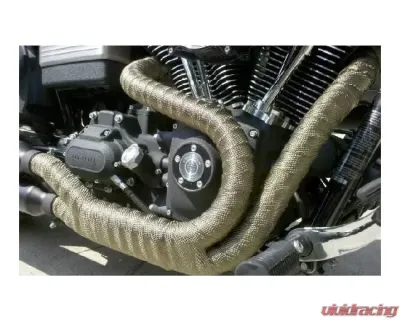 Prosport Performance Titanium Header Wrap 50-Foot Roll with 5 Stainless Steel Zip Ties - HEA-Wrap Kit-TIT-50