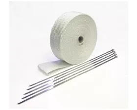 Prosport Performance Fiberglass Heat Wrap-White 50-Foot Roll with 5 Stainless Steel Zip Ties