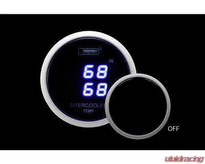 Prosport Performance Dual Intercooler Temp | Gauge- with Sender S-Blue Digital LCD - PSDITLCD-BL.F