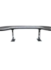 NRG Carbon Fiber 59 Inch Universal Rear Spoiler Arrow Cut Out Stands and End plates                                     - CARB-A590 - Image 4