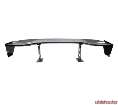 NRG Carbon Fiber 59 Inch Universal Rear Spoiler Arrow Cut Out Stands and End plates - CARB-A590