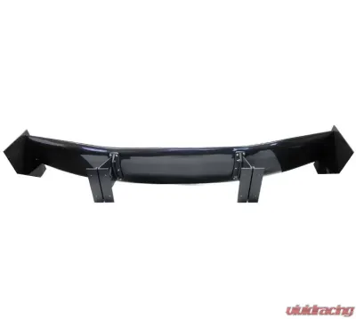 NRG Carbon Fiber Weave 59 Inch Universal Rear Spoiler Arrow Cut Out Stands and NRG logo End Plates - CARB-A590NRG