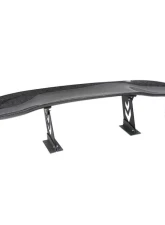 NRG Carbon Fiber Glass 59 Inch Universal Rear Spoiler Arrow Cut Out Stands and NRG logo End Plates                                     - CARB-A591NRG - Image 2