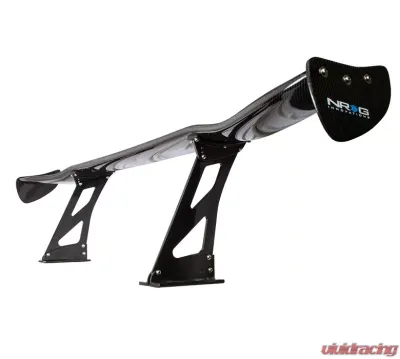 NRG Carbon Fiber 69 Inch Universal Rear Spoiler with Logo - CARB-A690NRG