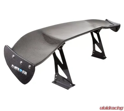 NRG Carbon Fiber 69 Inch Universal Rear Spoiler with Logo - CARB-A690NRG