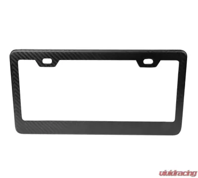 NRG Carbon Fiber License Plate Frame Matte Dry - CARB-P100M