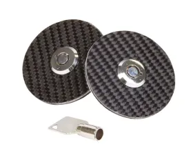 NRG Carbon Fiber Overlay Hood Lock with Key Black