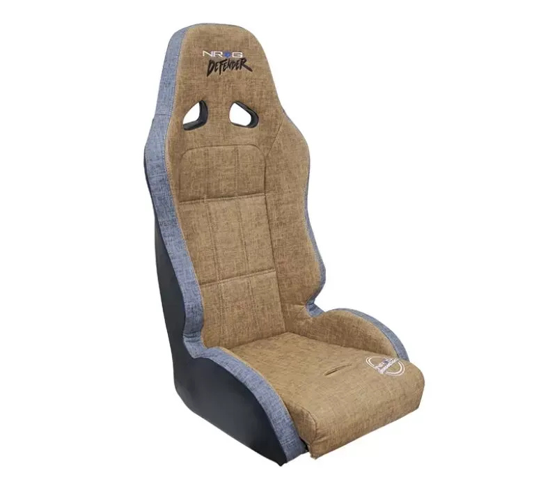 NRG Defender Suspension Bucket Seats Brown Gray - DF-100BR