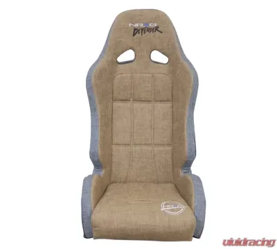 NRG Defender Suspension Bucket Seats Brown Gray - DF-100BR