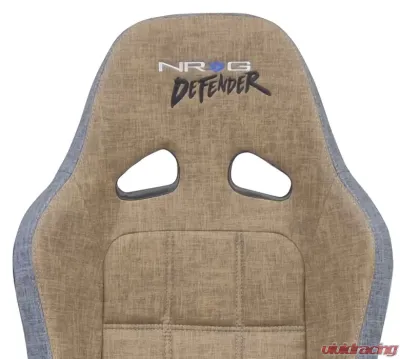 NRG Defender Suspension Bucket Seats Brown Gray - DF-100BR