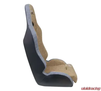 NRG Defender Suspension Bucket Seats Brown Gray - DF-100BR