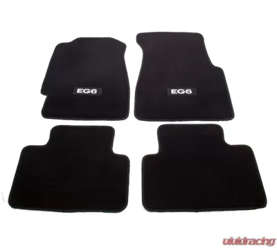 NRG Floor Mats EG6 Logo 4-Piece Honda Civic Coupe 1992-1995 - FMR-120