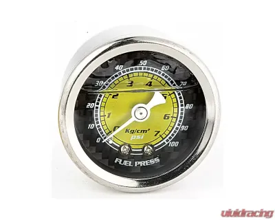 NRG 100psi Carbon Fiber Finish Fuel Regulator Gauge Universal - FRG-100CF