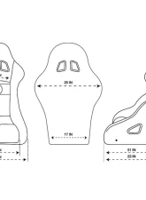NRG FIA Competition Shield Series Bucket Seat Large Black                                     - FRP-RS500-SHIELD - Image 6
