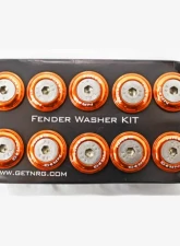 NRG Orange Fender Washer Kit with Rivets for Plastic Universal                                     - FW-100OR - Image 4