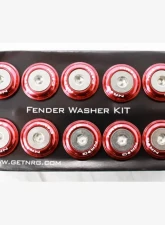 NRG Red Fender Washer Kit with Rivets for Metal Universal                                     - FW-110RD - Image 4
