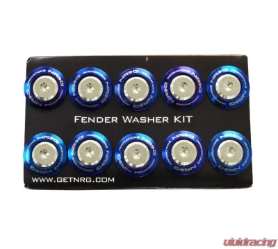 NRG 10-piece Fender Washer Kit Titanium Bolt Washer Rivets - FW-200TS