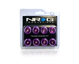 NRG Purple Fender Washer Kit with Color Matched M8 Bolts Universal