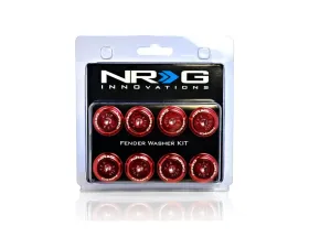 NRG Red Fender Washer Kit with Color Matched M8 Bolts Universal