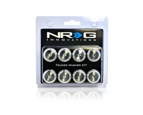 NRG Silver Fender Washer Kit with Color Matched M8 Bolts Universal