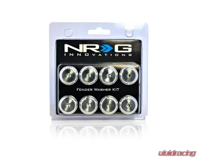 NRG Silver Fender Washer Kit with Color Matched M8 Bolts Universal - FW-800SL