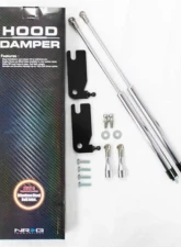 NRG Hood Damper Kit Polished Honda Civic 1992-1995                                     - HD-100 - Image 2