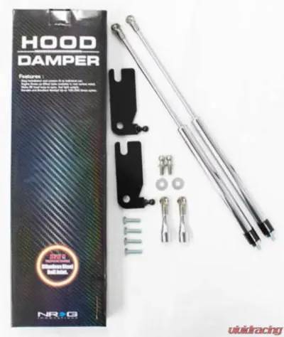NRG Hood Damper Kit Polished Honda Civic 1992-1995 - HD-100