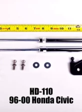 NRG Hood Damper Kit Polished Honda Civic 1996-2000                                     - HD-110 - Image 2