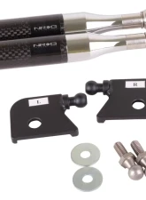 NRG NRG Hood Damper Kit Carbon Fiber Honda Civic 1996-2000                                     - HD-110CF - Image 2