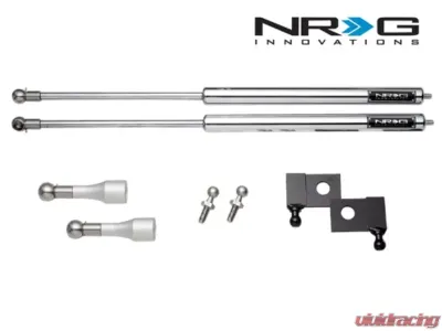 NRG Hood Damper Kit Polished Scion xA 2004-2006 | xB 2004-2007 | tC 2005-2015 - HD-700