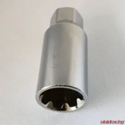 NRG LN-LS500 Style Lug Nut Lock Key Socket Silver - LN-KLS500