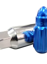 NRG 20-piece 500 Series M12 x 1.25 Steel Lug Nut Set  Bullet Shape Blue plus lock socket                                     - LN-LS510BL-21 - Image 2