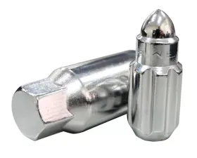 NRG 20-piece 500 Series M12 x 1.25 Steal Lug Nut Set  Bullet Shape Silver plus lock socket