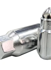 NRG 20-piece 500 Series M12 x 1.25 Steal Lug Nut Set  Bullet Shape Silver plus lock socket                                     - LN-LS510SL-21 - Image 2