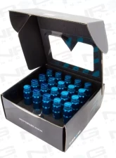 NRG 20-piece 700 Series M12 x 1.25 Steel Lug Nut and dust cap cover Set Blue plus lock socket                                     - LN-LS710BL-21 - Image 2