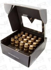 NRG 20-piece 700 Series M12 x 1.25 Steel Lug Nut and dust cap cover Set Chrome Gold plus lock socket                                     - LN-LS710CG-21 - Image 2