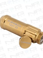 NRG 20-piece 700 Series M12 x 1.25 Steel Lug Nut and dust cap cover Set Chrome Gold plus lock socket                                     - LN-LS710CG-21 - Image 2