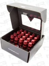 NRG 20-piece 700 Series M12 x 1.25 Steel Lug Nut and dust cap cover Set Red plus lock socket                                     - LN-LS710RD-21 - Image 2