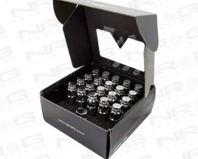 NRG 20-piece 700 Series M12 x 1.25 Steel Lug Nut and dust cap cover Set Silver plus lock socket