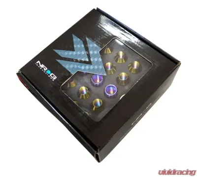NRG 20-piece 200 Series M12 x 1.25 Lug Nut Set Titanium NeoChrome Plus Lock Socket - LN-T210MC-21